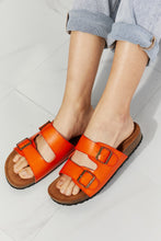 Load image into Gallery viewer, Feeling Alive Double Banded Slide Sandals in Orange
