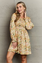 Load image into Gallery viewer, Walk Through The Meadows Floral Smocked Square Neck Dress
