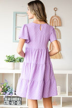 Load image into Gallery viewer, Brighter Days Ahead Swiss Dot Short Sleeve Tiered Dress
