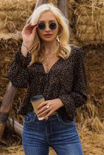 Load image into Gallery viewer, Bonfire Belle Cropped V-Neck Long Sleeve Blouse (2 color options)
