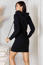Load image into Gallery viewer, Flaunting The Most Drawstring Long Sleeve Hooded Dress
