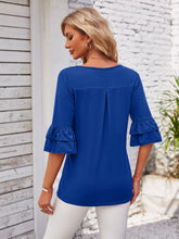 Load image into Gallery viewer, Ruffled Square Neck Half Sleeve Top (multiple color options)
