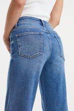Load image into Gallery viewer, Amelia High Waist Button-Fly Raw Hem Wide Leg Jeans by Bayeas
