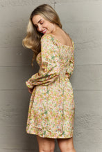 Load image into Gallery viewer, Walk Through The Meadows Floral Smocked Square Neck Dress
