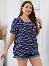 Load image into Gallery viewer, Patio In Paris Polka Dot Square Neck Blouse
