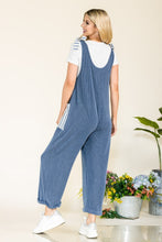 Load image into Gallery viewer, Stripe Contrast Pocket Rib Jumpsuit (multiple color options)
