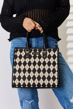 Load image into Gallery viewer, Powerful You Argyle Pattern Vegan Leather Handbag (2 color options)
