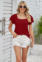 Load image into Gallery viewer, Take Your Time Square Neck Flutter Sleeve Top (multiple color options)
