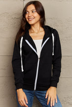 Load image into Gallery viewer, Casual Classic Drawstring Zip-Up Dropped Shoulder Hooded Jacket (multiple color options)
