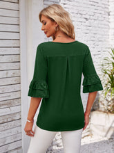 Load image into Gallery viewer, Ruffled Square Neck Half Sleeve Top (multiple color options)
