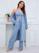 Load image into Gallery viewer, Elevated Lounge Tank, Cardigan, and Pants Lounge Set (multiple color options)
