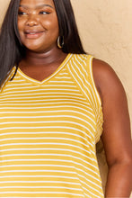 Load image into Gallery viewer, Talk To Me Striped Sleeveless V-Neck Top in Yellow
