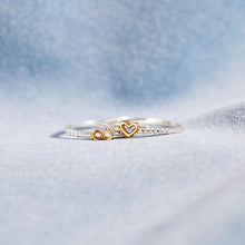 Load image into Gallery viewer, Graceful Affection: Dainty Zircon 925 Sterling Silver Heart Shape Rings
