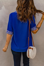 Load image into Gallery viewer, Free Spirit Embroidered V-Neck Top (multiple color options)
