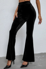Load image into Gallery viewer, Velvet Dreams High Waist Flare Leg Pants
