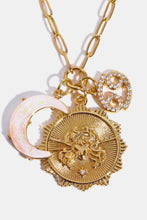 Load image into Gallery viewer, Celestial Zodiac Sign and Moon Pendant Necklace (all signs)
