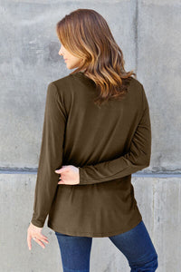 Everyday Happiness V-Neck Long Sleeve Top (multiple color options)