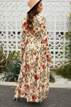 Load image into Gallery viewer, Weekend Away Floral Frill Trim Flounce Sleeve Plunge Maxi Dress (2 color options)
