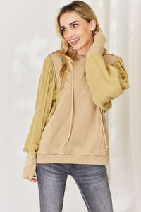 Tracks in the Sand Mineral Wash Cotton Gauze Terry Hoodie