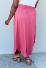 Load image into Gallery viewer, Comfort Princess High Waist Scoop Hem Maxi Skirt in Hot Pink
