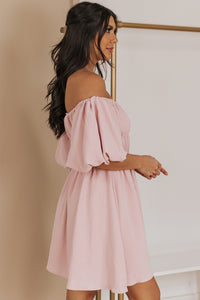 Swing into Style: Flirty Off-Shoulder Smocked Balloon Sleeve Mini Dress (multiple color options)