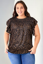 Load image into Gallery viewer, Bold Vanguard Smocked Butterfly Sleeve Blouse
