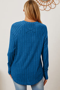 Easy Does It Ribbed Thumbhole Sleeve Top (multiple color options)