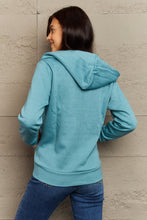Load image into Gallery viewer, Casual Classic Drawstring Zip-Up Dropped Shoulder Hooded Jacket (multiple color options)
