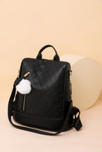 Load image into Gallery viewer, Refined Harmony  Pom-Pom Zipper Backpack
