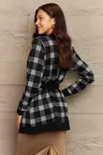 Load image into Gallery viewer, Changing Leaves Plaid Tie Waist Pocketed Cardigan (2 color options)
