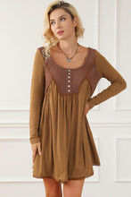 Load image into Gallery viewer, Unexplainable Feelings Lace Detail Round Neck Long Sleeve Dress
