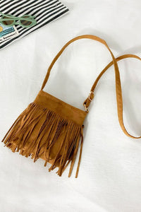Adored Vegan Leather Crossbody Bag with Fringe (multiple color options)