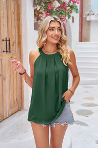 Moments of Fun Grecian Neck Sleeveless Top (multiple color options)