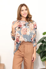 Load image into Gallery viewer, Muted Blooms Flower Print Long Sleeve Top
