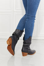 Load image into Gallery viewer, Better in Texas Scrunch Cowboy Boots in Navy
