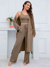 Load image into Gallery viewer, Elevated Lounge Tank, Cardigan, and Pants Lounge Set (multiple color options)
