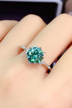 Load image into Gallery viewer, Verdant Serenity 1 Carat Moissanite Platinum-Plated Ring
