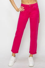 Load image into Gallery viewer, Tatiana High Waist Rolled Hem Straight Jeans by Risen

