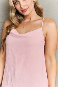 For The Weekend Loose Fit Cami in Blush Pink