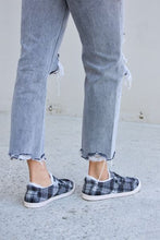 Load image into Gallery viewer, Have You Heard Plaid Plush Flat Sneakers
