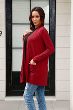 Load image into Gallery viewer, Easy Going Open Front Long Sleeve Cardigan with Pockets (multiple color options)
