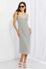 Load image into Gallery viewer, One to Remember Striped Sleeveless Midi Dress
