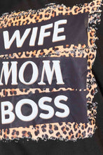 Load image into Gallery viewer, WIFE MOM BOSS Leopard Graphic T-Shirt
