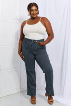 Load image into Gallery viewer, Cassidy High Waisted Tummy Control Striped Straight Jeans by Judy Blue
