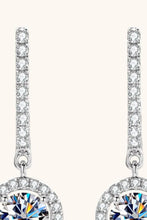 Load image into Gallery viewer, Radiant Luminescence 2 Carat Moissanite 925 Sterling Silver Drop Earrings (silver, rose gold, or gold)
