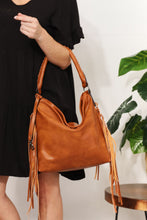Load image into Gallery viewer, The Dessert Drifter Vegan Leather Fringe Detail Shoulder Bag (2 color options)
