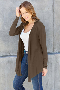 Basic Moments Open Front Long Sleeve Cardigan (multiple color options)