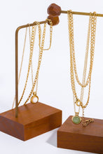Load image into Gallery viewer, Radiant Rhythm Copper 14K Gold Pleated Round Shape Aventurine Pendant Necklace
