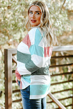 Load image into Gallery viewer, Crossing Lines Striped Slit Long Sleeve T-Shirt (2 color options)
