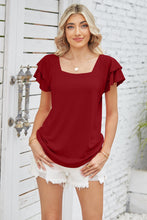 Load image into Gallery viewer, Take Your Time Square Neck Flutter Sleeve Top (multiple color options)
